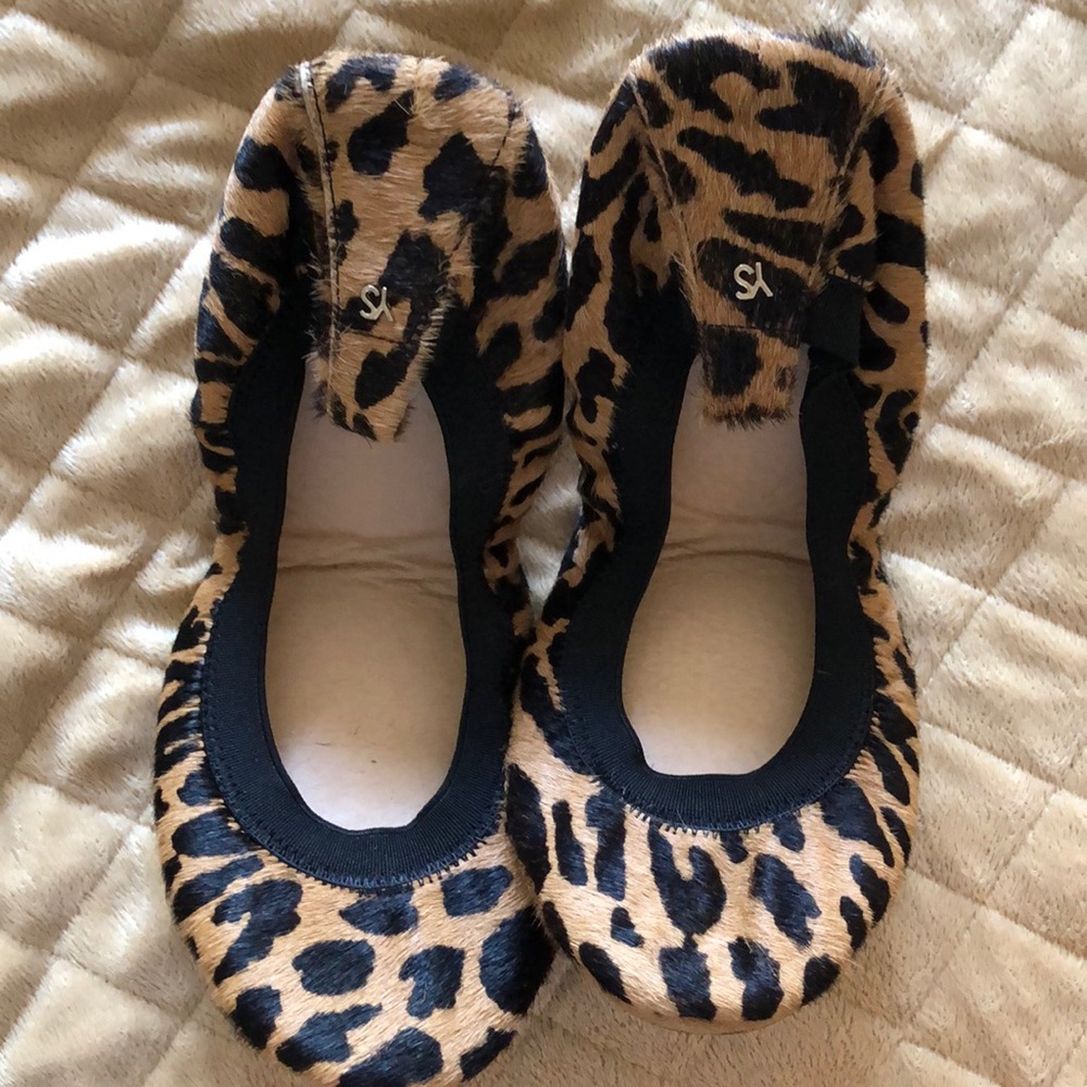 Yosi Samra Leopard Flats Size 8
